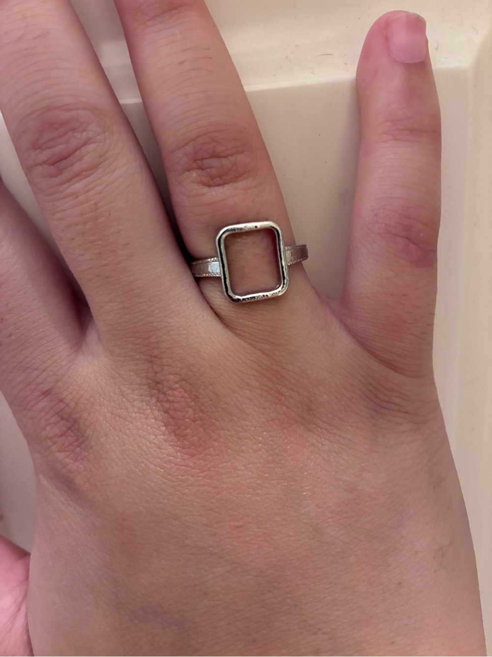 Minimalist Open Rectangle Ring